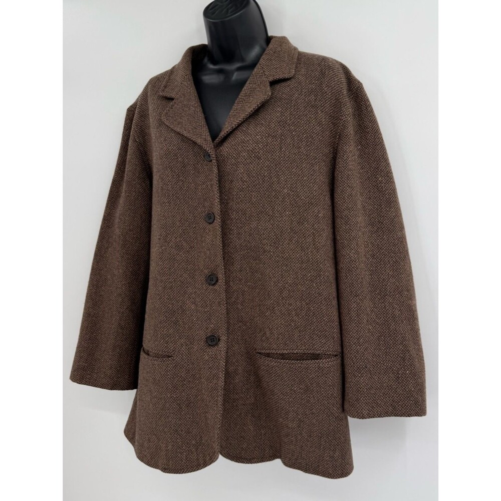 J. Crew 100% Wool Tweed Blazer Notch Lapel | Brown | 12